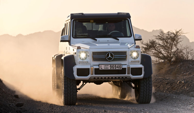 Illustration for article titled Here Is The Outrageous Mercedes G63 AMG 6x6 In All Its Six-Wheeled Glory